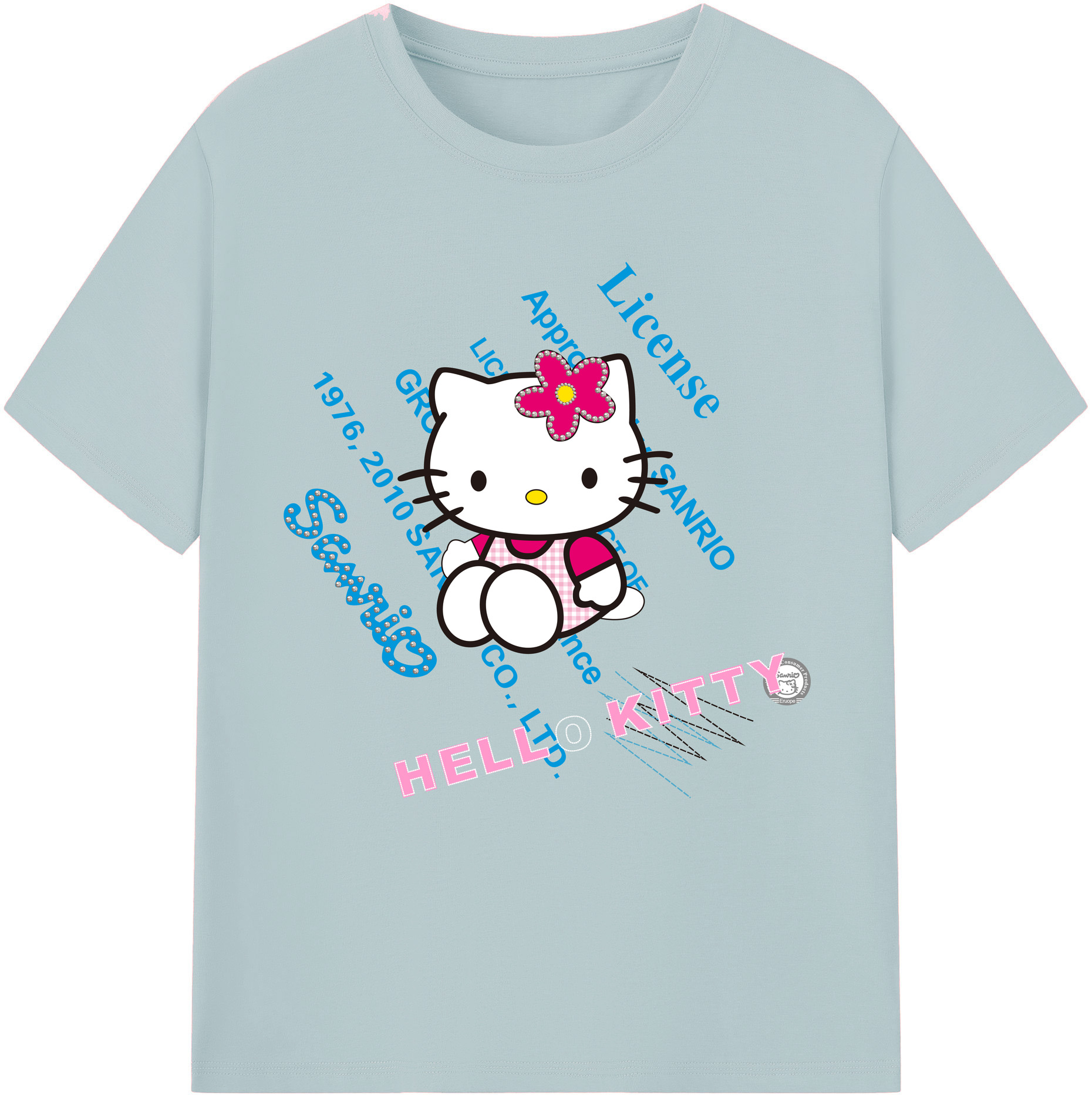 （画像用） Hello Kitty ハローキティ 綿100％半袖Tシャツ（フロントプリント）
